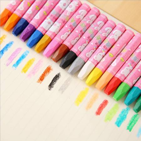笔24支盒儿童彩色蜡笔小学生安全无毒幼儿园画画笔油彩笔文具批发零售